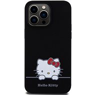 Hello Kitty Liquid Silicone Daydreaming Logo Zadní Kryt pro iPhone 15 Pro Max Black - Phone Cover