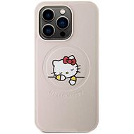 Hello Kitty PU Kitty Asleep Logo iPhone 15 Pro MagSafe rózsaszín tok - Telefon tok