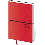 Helmet Flexio weekly 2026, red, pocket, 9 × 14 cm - Planner