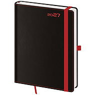 HELMA 365 Weekly 2027 B6 Black Red with Pen Loop - Planner