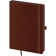 HELMA 365 2027 A5 Weekly Memory Diary with Elastic Band, Dark Brown - Planner