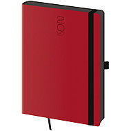 HELMA 365 2027 A5 Memory Weekly Diary with Elastic Band, Red - Planner