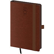 HELMA 365 2027 Weekly Pocket Diary Memory with Elastic Band, Dark Brown - Planner