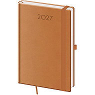 HELMA 365 2027 A5 Weekly Diary Print Plus, Natural Brown - Planner