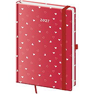 HELMA 365 2027 A5 Vario Weekly Diary, Hearts with Elastic Band - Planner