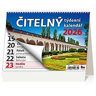 Helmet Readable Desk Weekly 2026, 21,1 × 14,8 cm - Desk Calendar