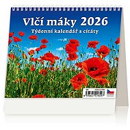 Helmet Poppies 2026, 17,1 × 13,9 cm - Desk Calendar