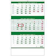 HELMA 365 Three Month Green 2027 - Wall Calendar