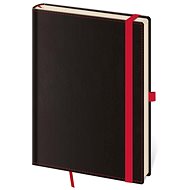 Helmet Notebook Black Red - lined S - Journal