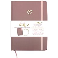 Baloušek Printing Notes Luxi dots A5, laminated, old pink - Journal