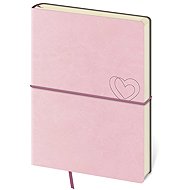 Helmet Notebook FLEXIO lined, light rose, 14, 5 × 20, 5 cm - Journal