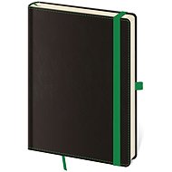 Helma 365 Notebook dotted, black green, 14, 5 × 20, 5 cm - Journal