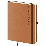 Helma 365 Notebook Flexies text, lined, brown, 14, 5 × 20, 5 cm - Journal