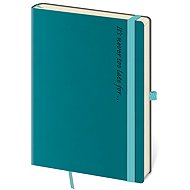 Helma 365 Notebook Flexies text, lined, petrol blue, 14, 5 × 20, 5 cm - Journal