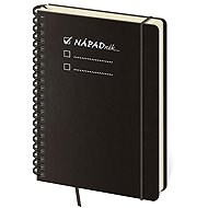 Helma 365 Notebook TWIN Lined notebook, black, 14, 5 × 20, 5 cm - Journal