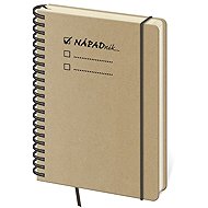 Helma 365 Notebook TWIN Dotted notebook, brown, 14, 5 × 20, 5 cm - Journal