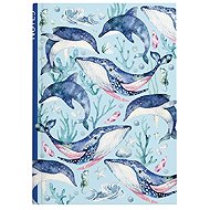 Baloušek Print Notepad lined A5, laminated, whale - Journal