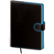 Helmet Notebook Flip B6, lined, black/blue, 12 × 16, 5 cm - Journal