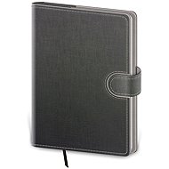 Helmet Notebook Flip B6, dotted, grey/grey, 12 × 16, 5 cm - Journal