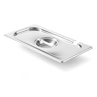 Hendi GN Kitchen Line steel lid with cut-out for GN 1/3 ladle - 806944 - Gastro Container Lid
