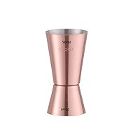 Hendi 596548 Bartender's 25 / 50 ml measuring cup, copper - Scoop