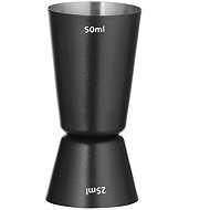 Hendi 596548 Bartender's 25 / 50 ml measuring cup, black - Scoop