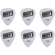 Henry's Deltone Rags, STANDARD, 1.14mm, white, 6pcs - Plectrum