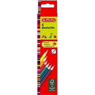HERLITZ triangular, 6 pcs - Coloured Pencils