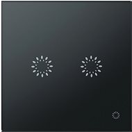 Glasense glass 2-button switch, Graphenium Black - Switching Relay