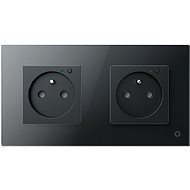 Glasense glass double socket Graphenium Black Wifi - Smart Socket