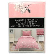 HOME ELEMENTS Cotton single bed linen, double-sided, pink - Bed Linen