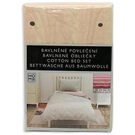 HOME ELEMENTS Cotton single bed linen, double-sided, light grey and pink - Bed Linen