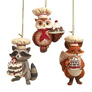 Kurt Adler Christmas ornament forest animals 1 piece - Christmas Ornaments