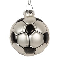 Clayre & Eef Christmas glass hanging ornament football 6 × 6 cm - Christmas Ornaments