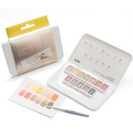 HIMI 12 Colours in closing pans, brush, golden metallic edition - Watercolour Paints