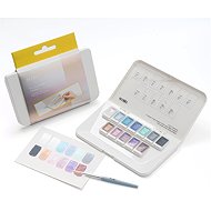 HIMI 12 Colours in closing pans, brush, silver metallic edition - Watercolour Paints