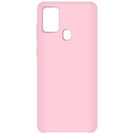 Hishell Premium Liquid Silicone for Samsung Galaxy A21s, Pink - Phone Cover