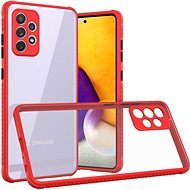 Hishell Two Colour Clear Case for Galaxy A52 / A52 5G / A52s Red - Phone Cover