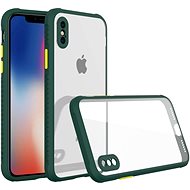 Hishell Two Colour Clear Case for iPhone X Green - Phone Cover