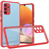 Hishell Two Colour Clear Case for Galaxy A32 4G Red - Phone Cover