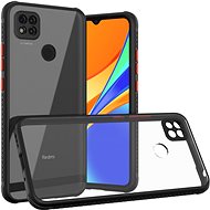 Hishell Two Colour Clear Case for Xiaomi Redmi 9C Black - Phone Cover