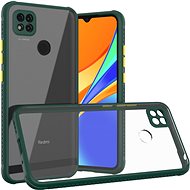 Hishell Two Colour Clear Case for Xiaomi Redmi 9C Green - Phone Cover