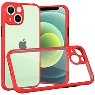 Hishell two colour clear case for iphone 13 mini red - Kryt na mobil