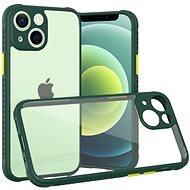 Hishell Two Colour Clear Case for iphone 13 mini Green - Phone Cover