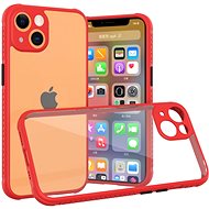 Hishell Two Colour Clear Case for iphone 13 Red - Phone Cover