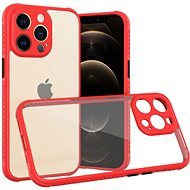 Hishell Two Colour Clear Case for iphone 13 Pro Red - Phone Cover