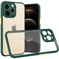 Hishell Two Colour Clear Case for iphone 13 Pro Green - Phone Cover