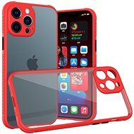 Hishell zweifarbige klare Hülle für iPhone 13 pro max rot - Handyhülle