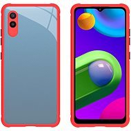 Hishell Two Colour Clear Xiaomi Redmi 9A piros tok - Telefon tok