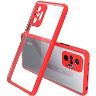 Hishell Two Colour Clear Case for Xiaomi Redmi Note 10 Pro Red - Phone Cover